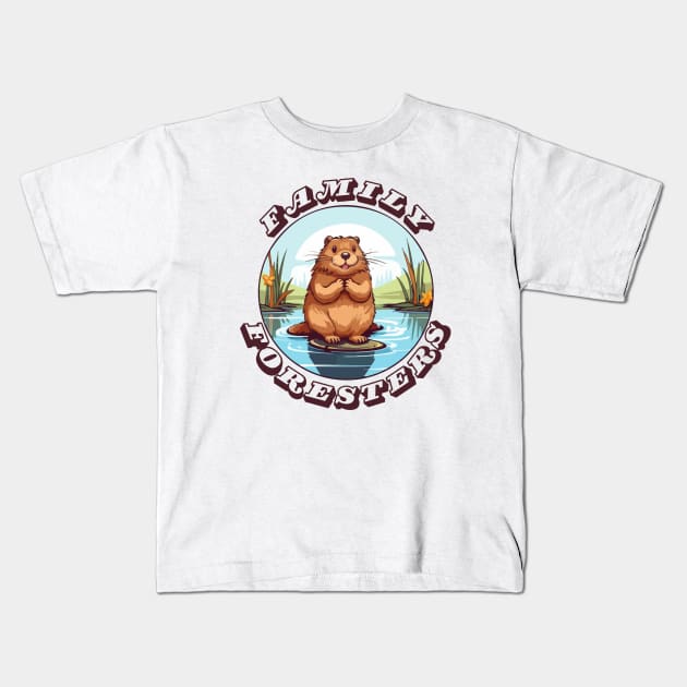 family foresters Kids T-Shirt by IJMI